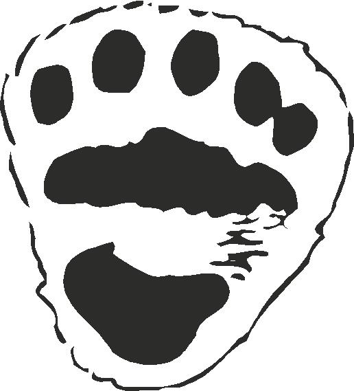 Polar bear paw print clipart