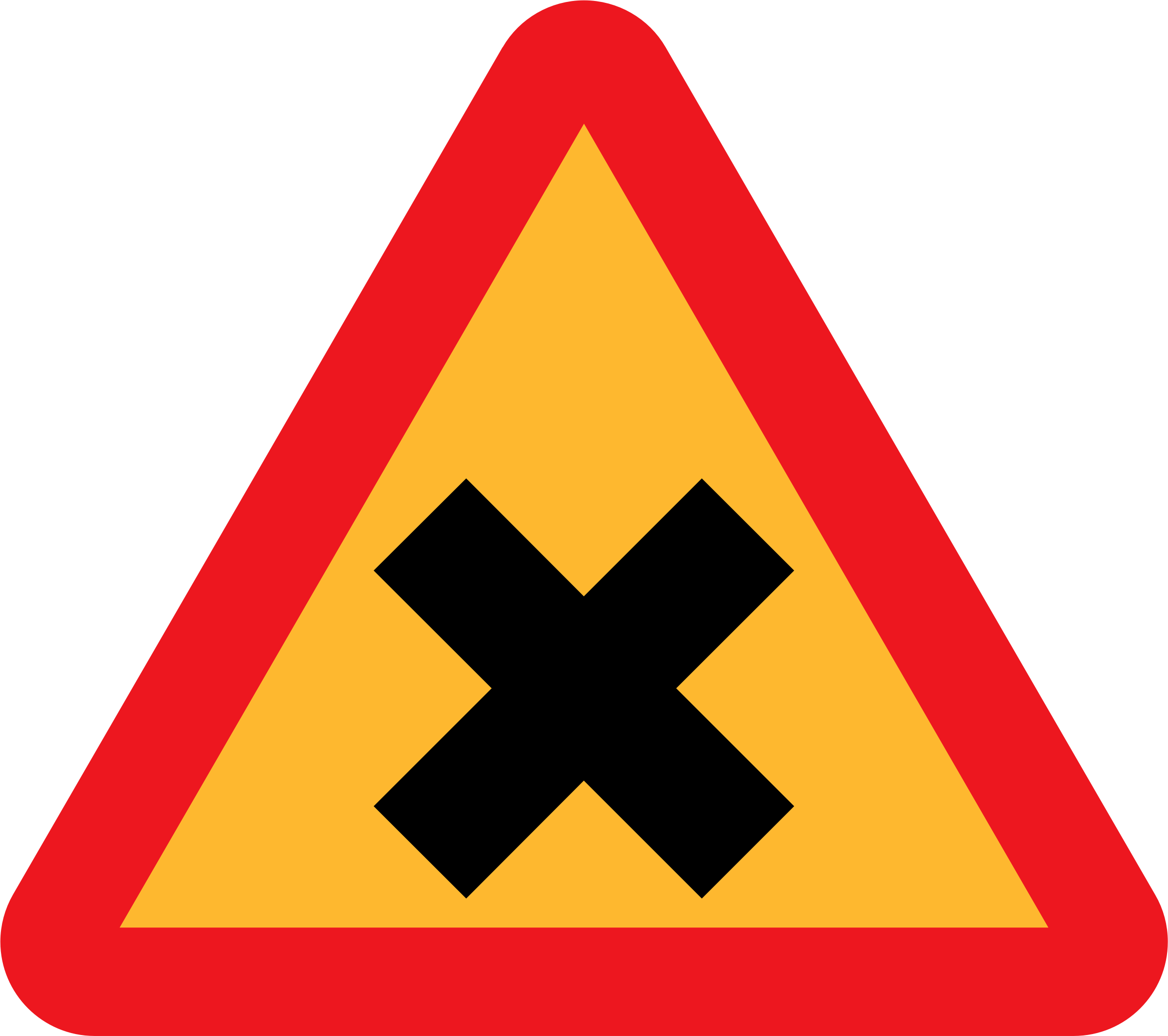 Clipart - Cross Road Sign