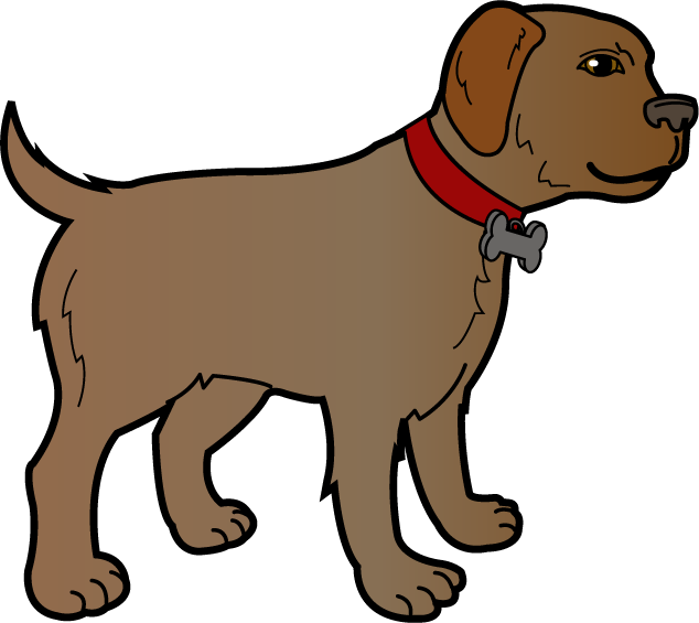 Clipart small brown dog