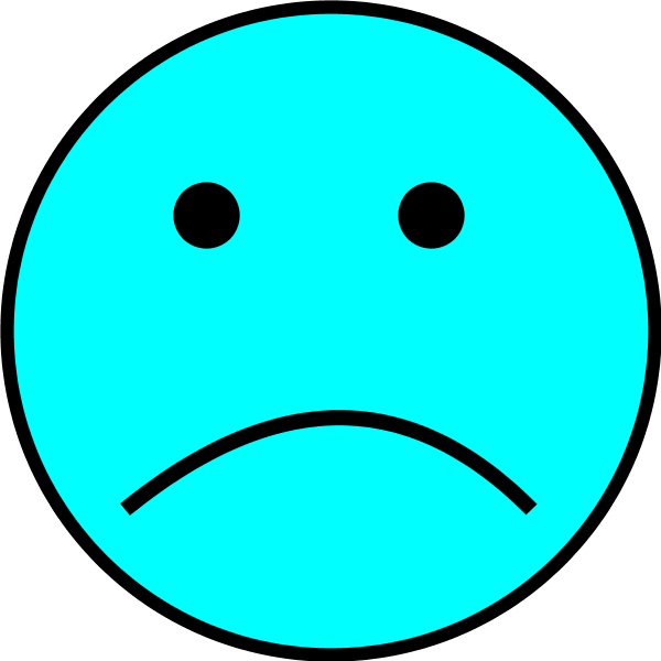 Sad Face Blue Clipart - Cliparts and Others Art Inspiration