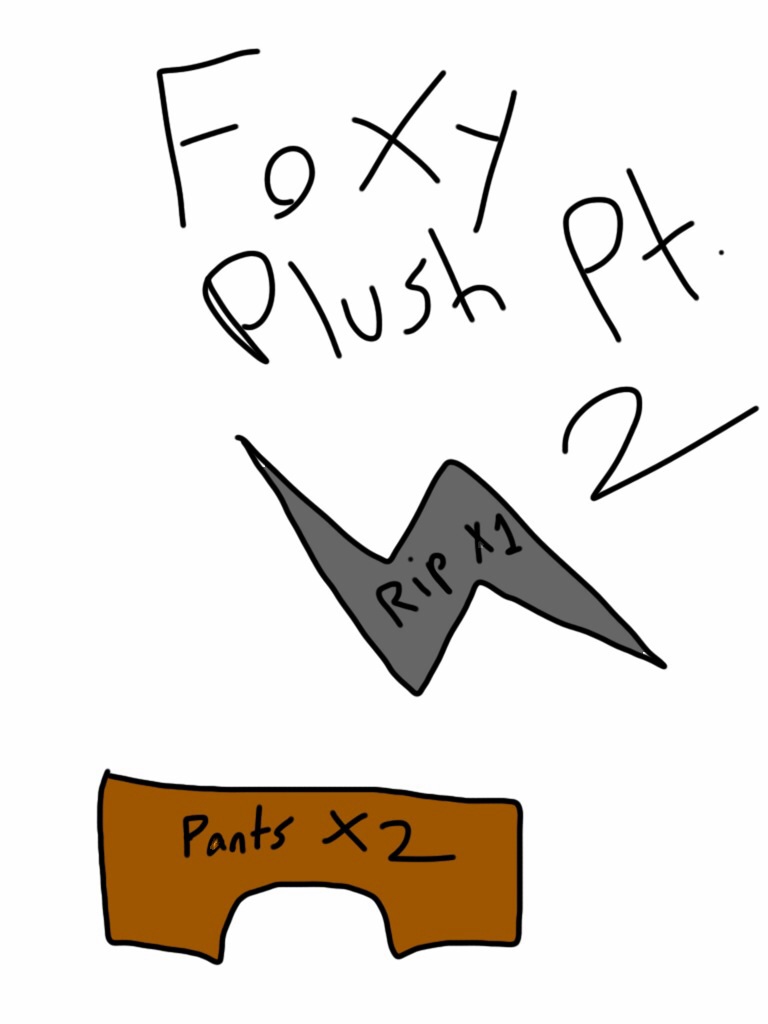 Foxy the pirate fox plush template by TrinityTheWerewolf33 on ...
