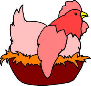 Hen chicken in nest clip art high quality clip art image - Clipartix