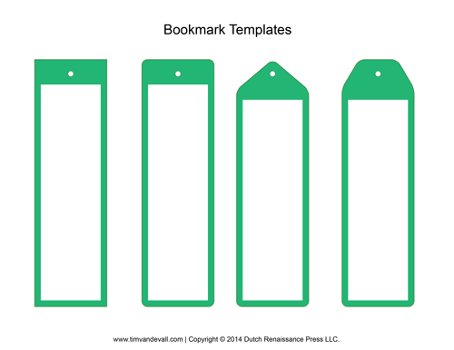 Blank Bookmark Templates - Make Your Own Bookmarks