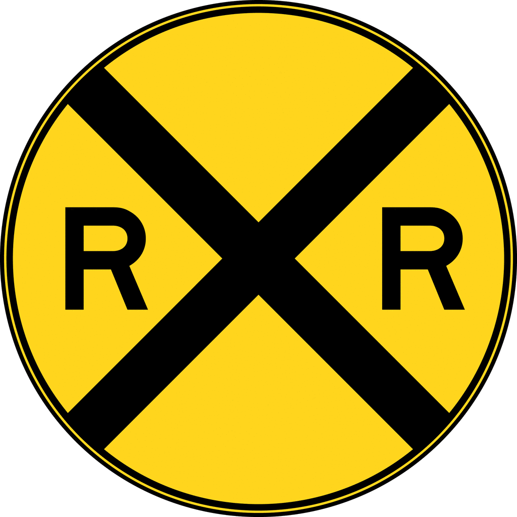 Railroad crossing clipart