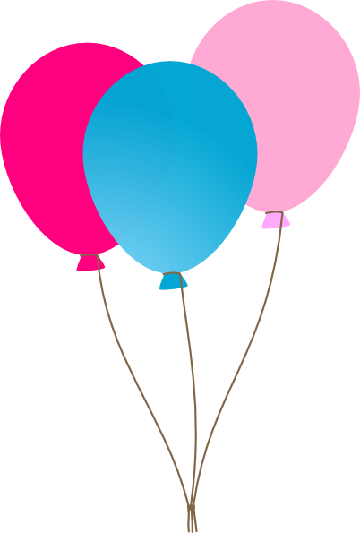 Pink balloons clip art
