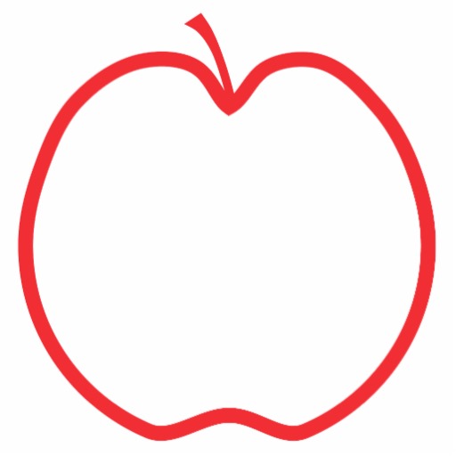 Red Apple Outline