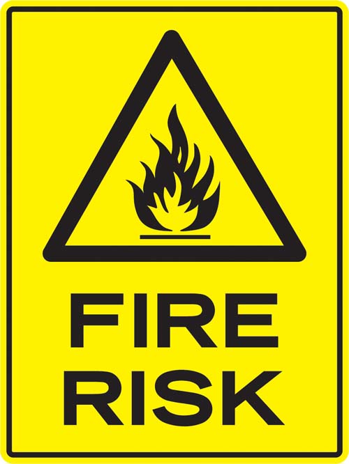 Fire hazard symbol.