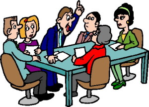 4 People Meeting Clipart
