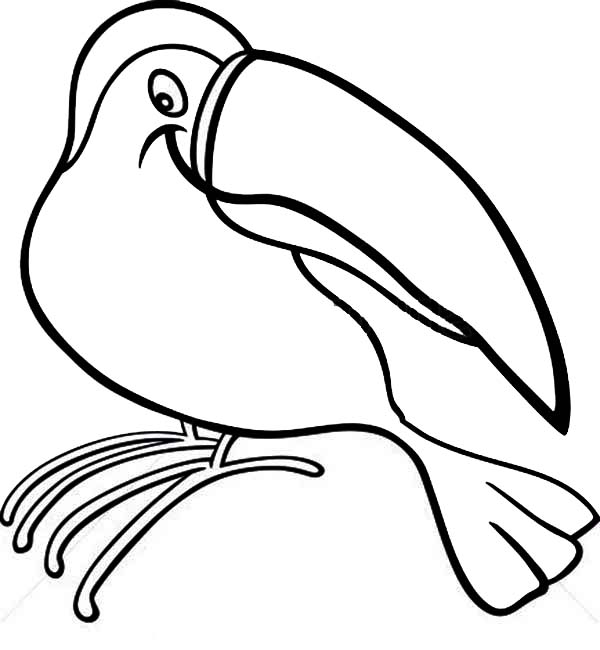 Toucan Outline Coloring Page | Coloring Sun