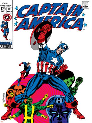 Marvel Comics Retro: Captain America Comic Book Cover No.111, with ...