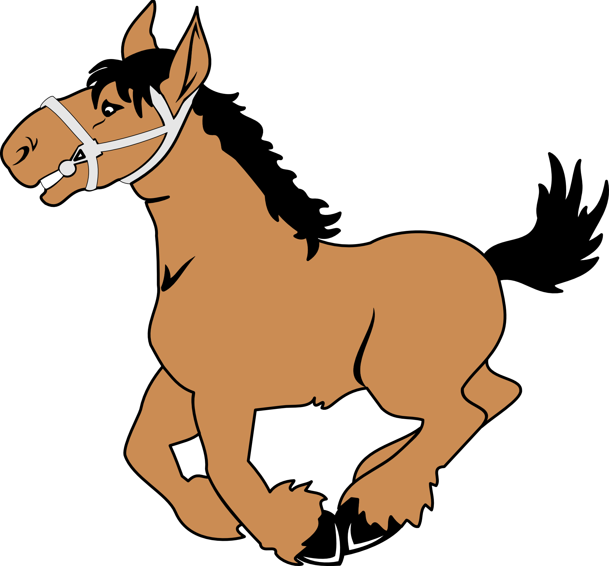 Friesian horse clipart