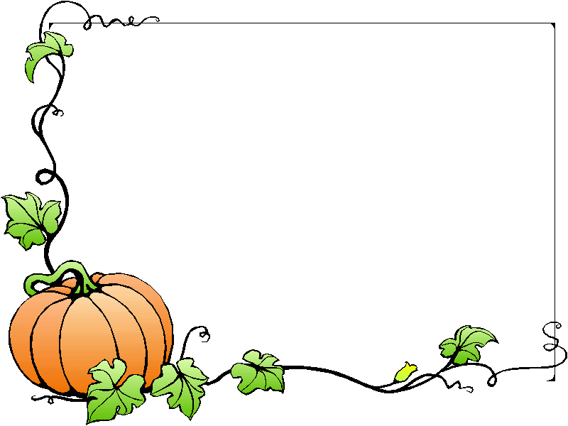 Fall Pumpkin Border Clipart