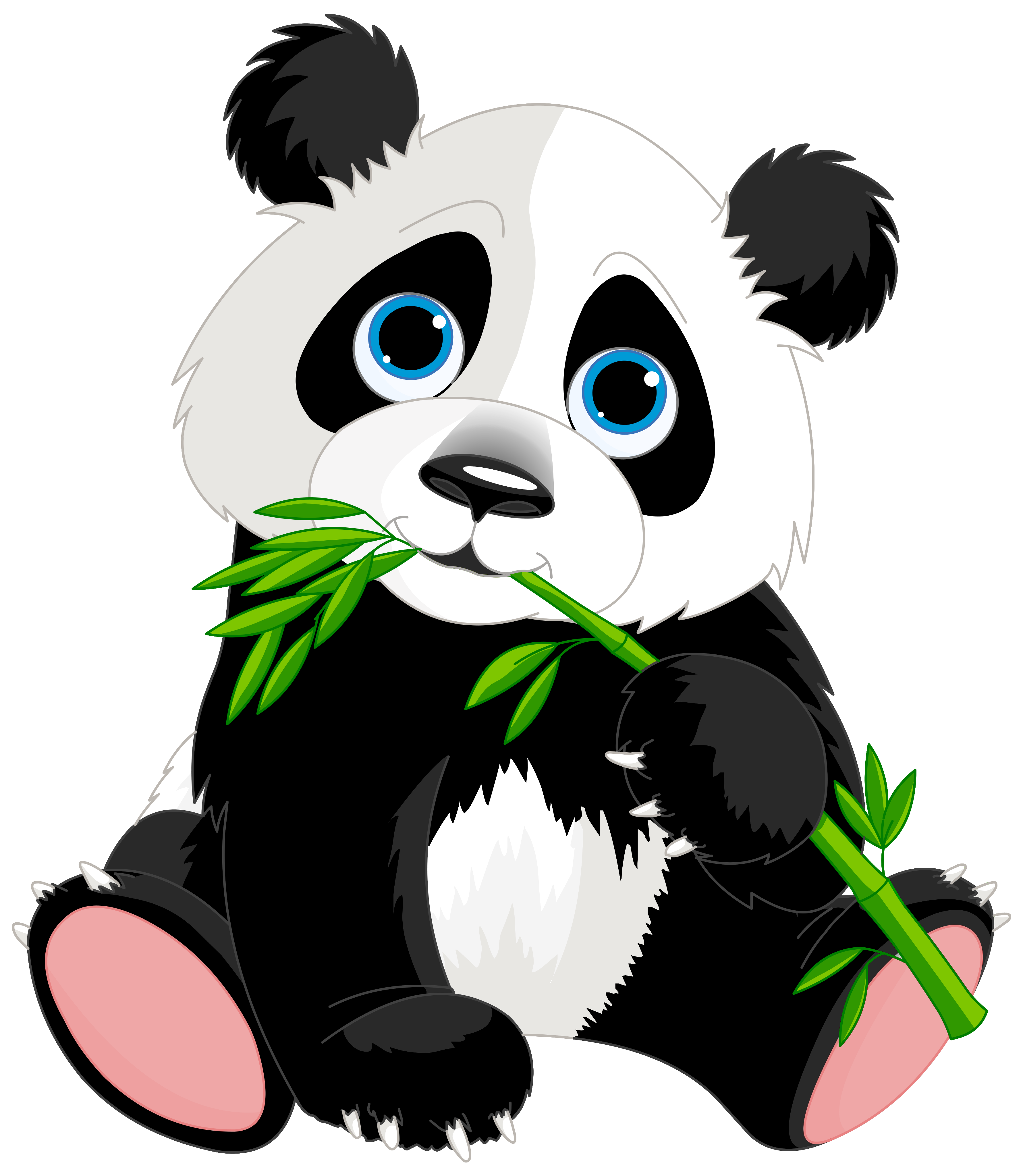 Cute Panda Cartoon PNG Clipart Image