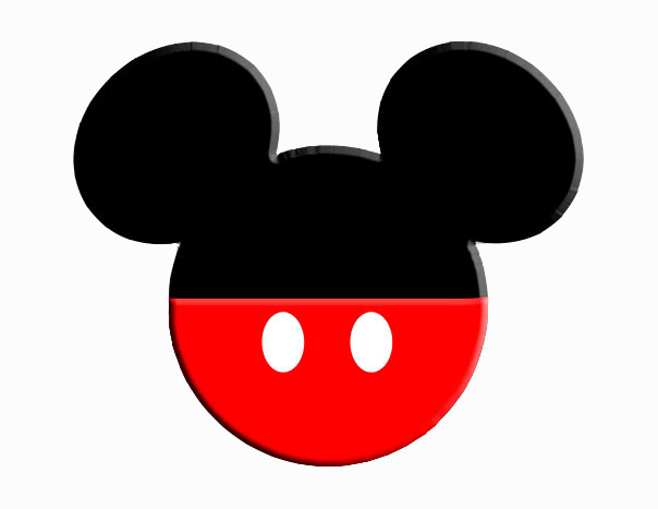 Mickey mouse head with hat clipart