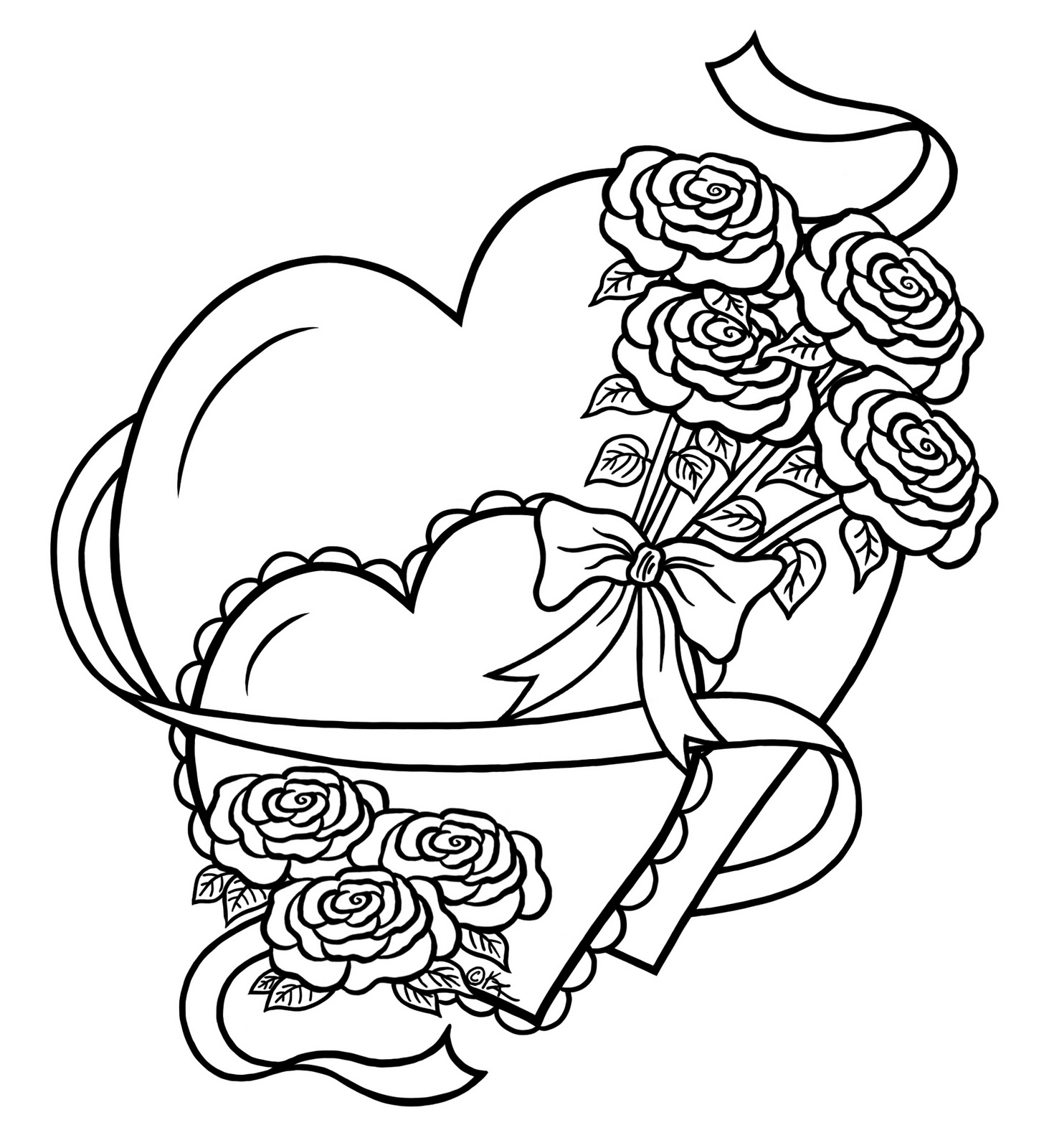 Pencil Drawings Of Hearts And Roses