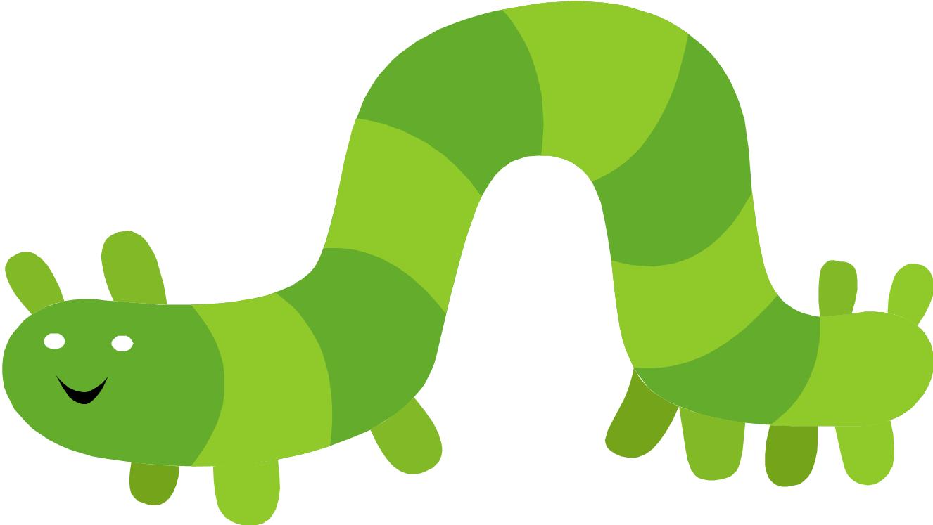 Reading inch worm clipart
