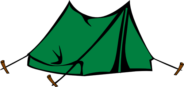 Pup Tent Black And White Clipart