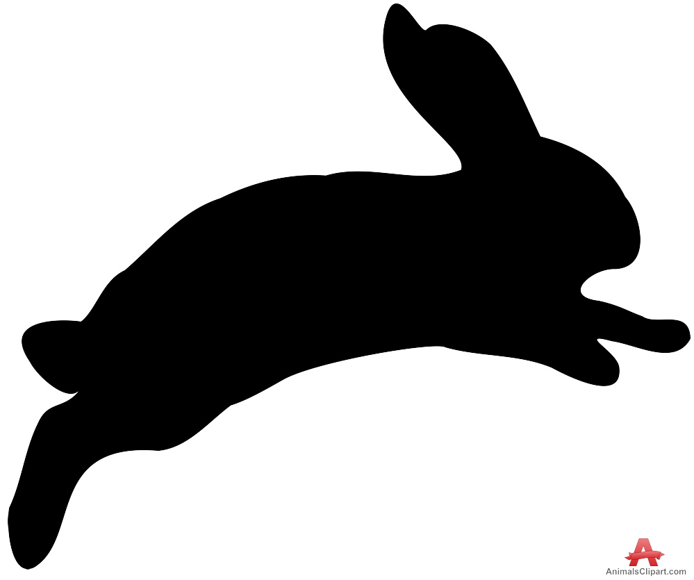 Rabbit head clipart silhouette