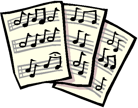 Clip art sheet music notes