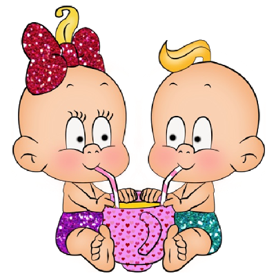 Baby girl and boy clipart png