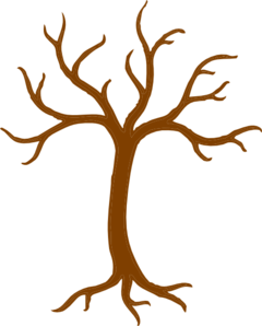 Tree trunk and branches clip art