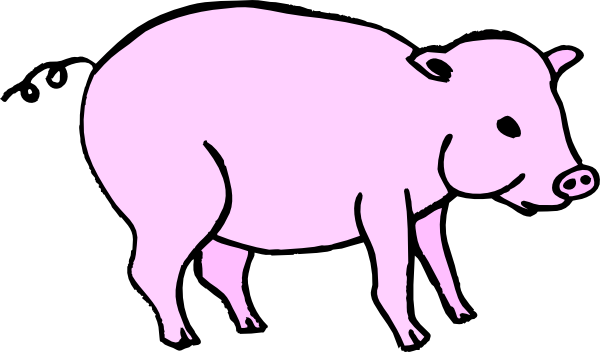 Pink Pig Clip Art - vector clip art online, royalty ...