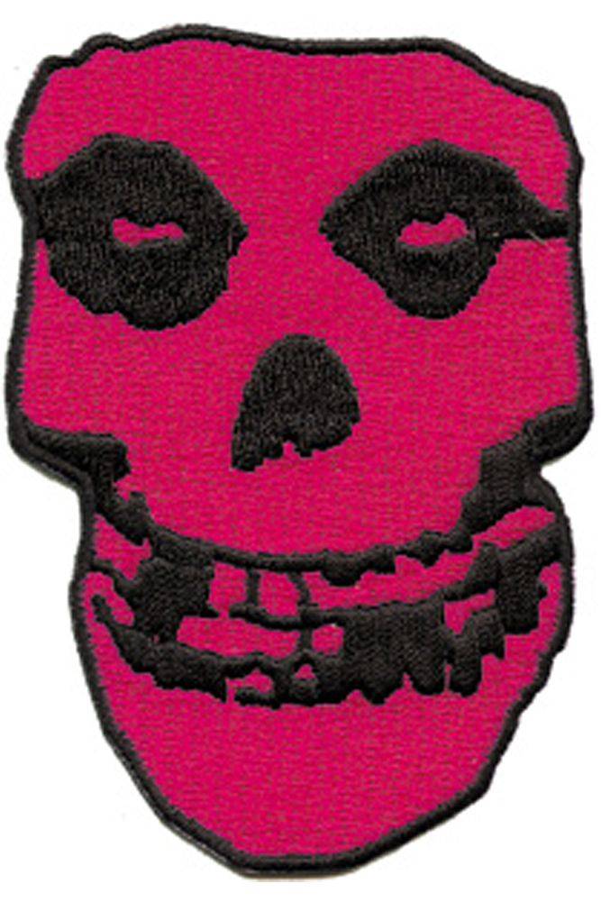 The Misfits Magenta Fiend Skull Cut Out Embroidered Patch