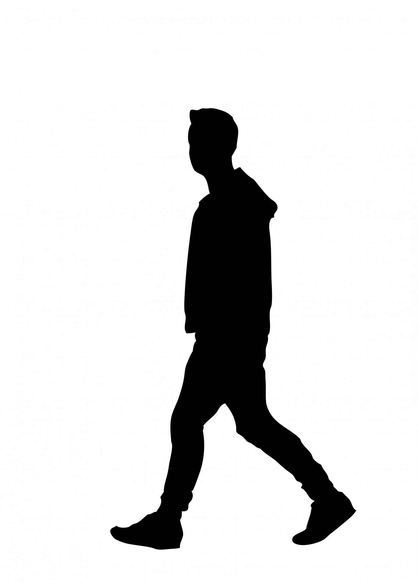 Person walking silhouette clipart