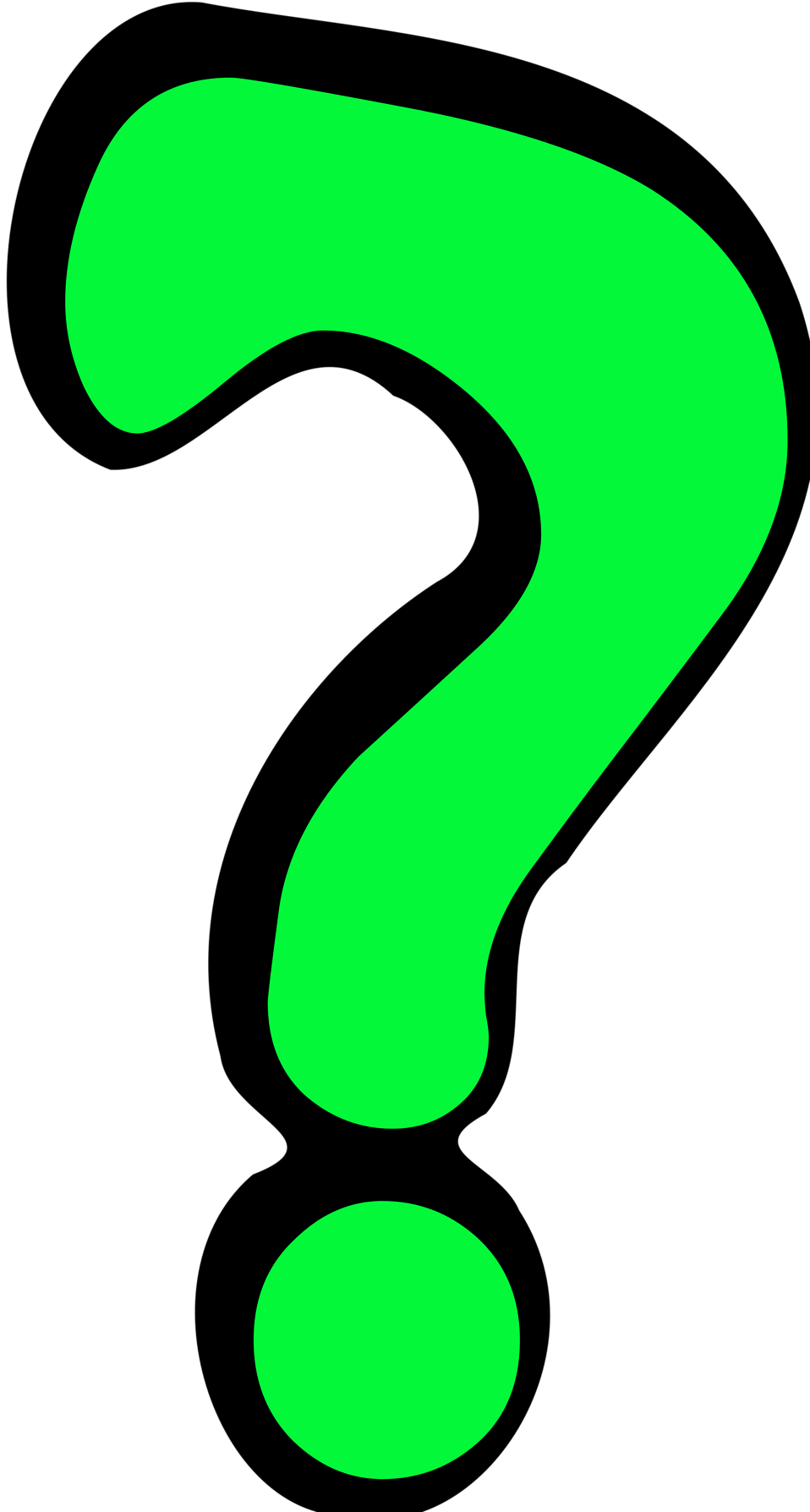 Green question mark clipart transparent