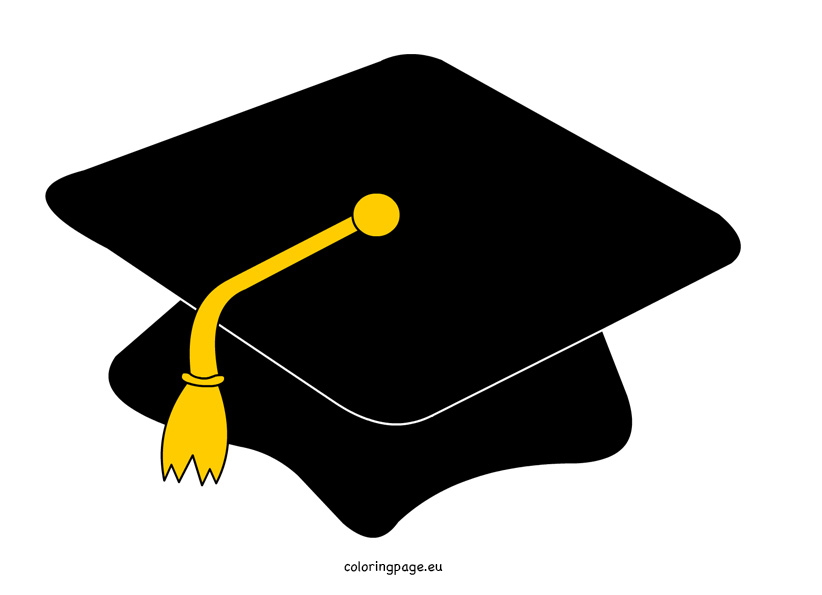 Graduation Cap Black | Coloring Page
