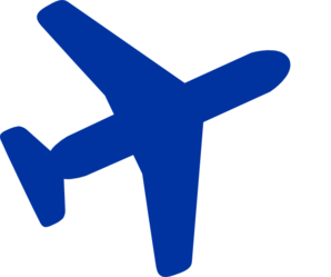 Blue airplane clipart