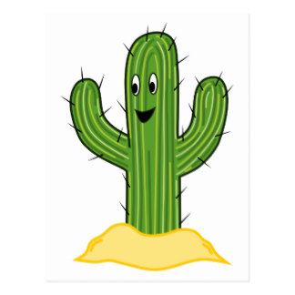 Cartoon Cactus Postcards | Zazzle