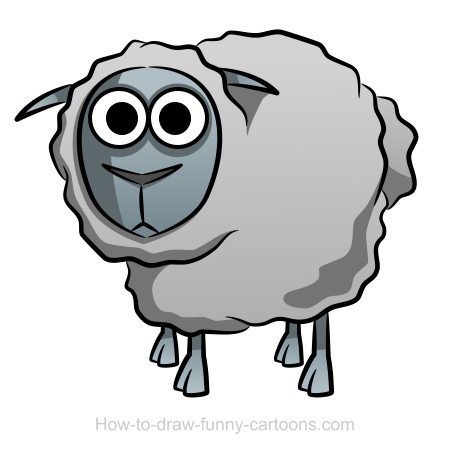 Sheep drawing (Sketching + vector)