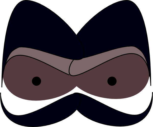 Face With Mustaches clip art Free Vector