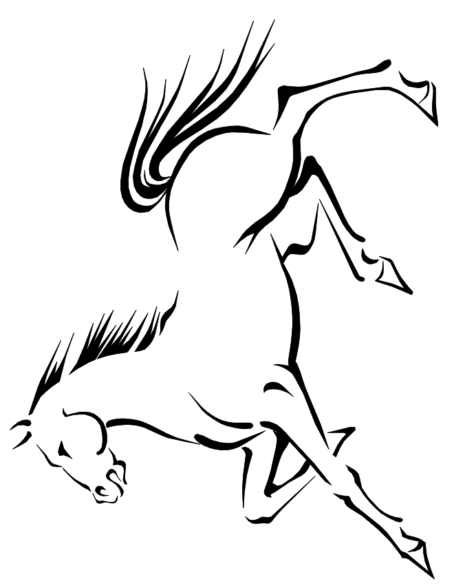 Running Horse Outline - ClipArt Best