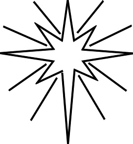 Star Of Bethlehem Black And White Clipart