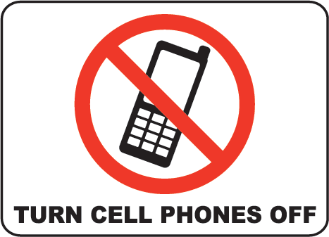 Turn Cell Phones Off Sign by SafetySign.com - F7231