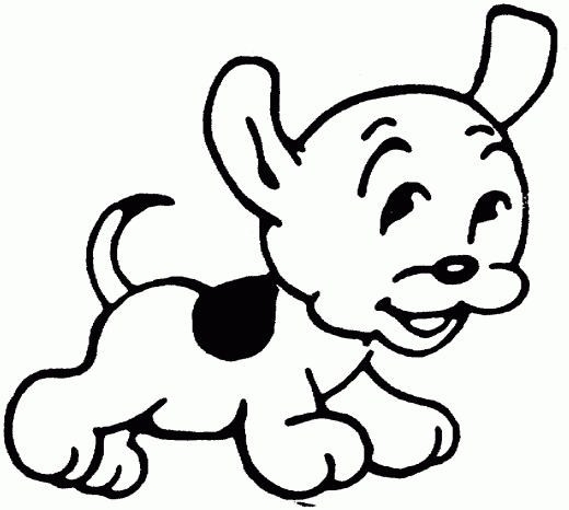 Simple Animal Drawing Puppy Coloring Pages For All Agespuppy ...