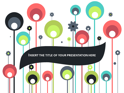 Bubble Flowers 2 – Free Template for PowerPoint and Impress
