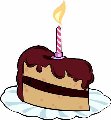 Birthday cake slice clipart
