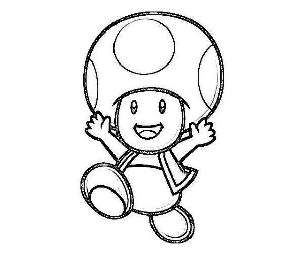 Coloring Pages Of Toad From Super Mario Bros - Coloring Pages