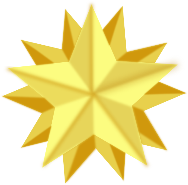 Big gold star clipart
