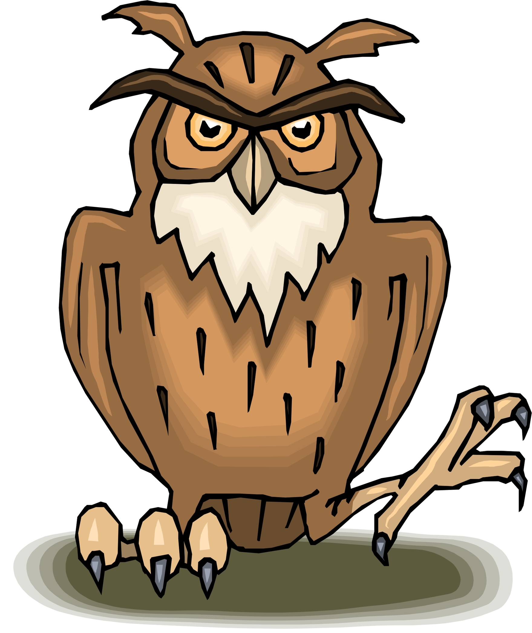 Cartoon Owl Face Clipart - Free to use Clip Art Resource