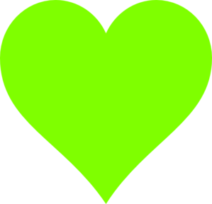 Green heart clipart transparent
