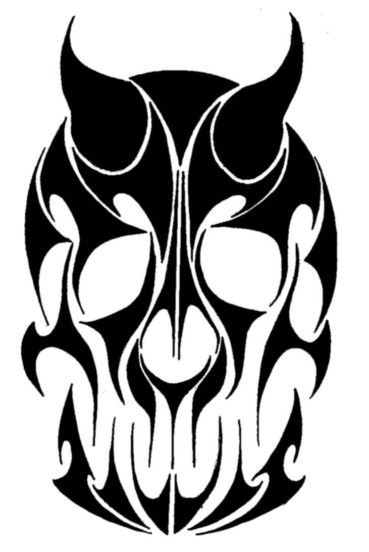 Tribal Skull design by morhandir