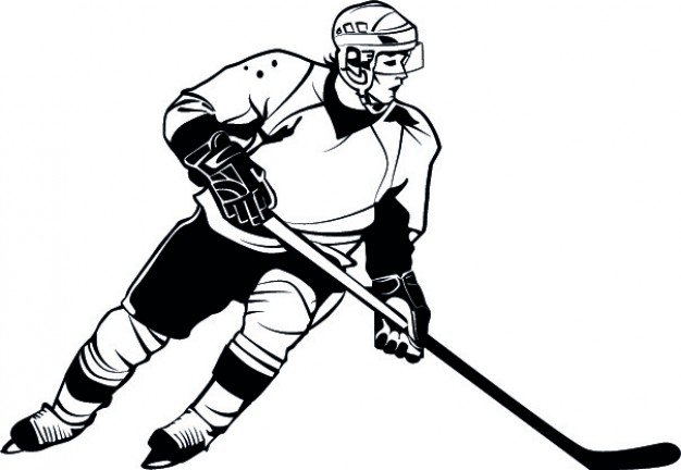 Hockey player detailed cartoon vector | Download free Vector