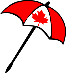Canada Flag Umbrella clip art - vector clip art online, royalty ...