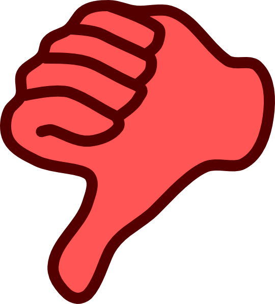 White Thumbs Down - ClipArt Best