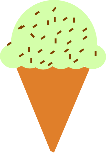 Ice Cream Cone With Sprinkles clip art - vector clip art online ...