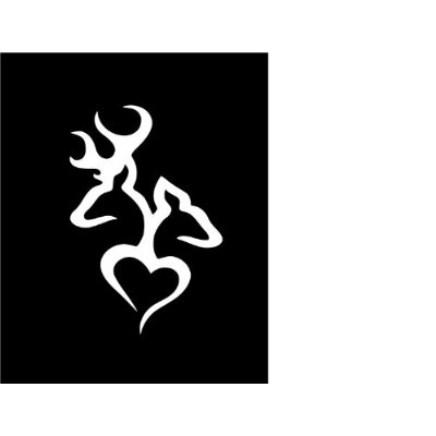 Amazon.com - Browning Deer Head Heart Logo Style #2(Decal will ...